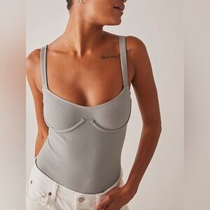 NWOT Free People, In The City Underwire Bodysuit, Large
